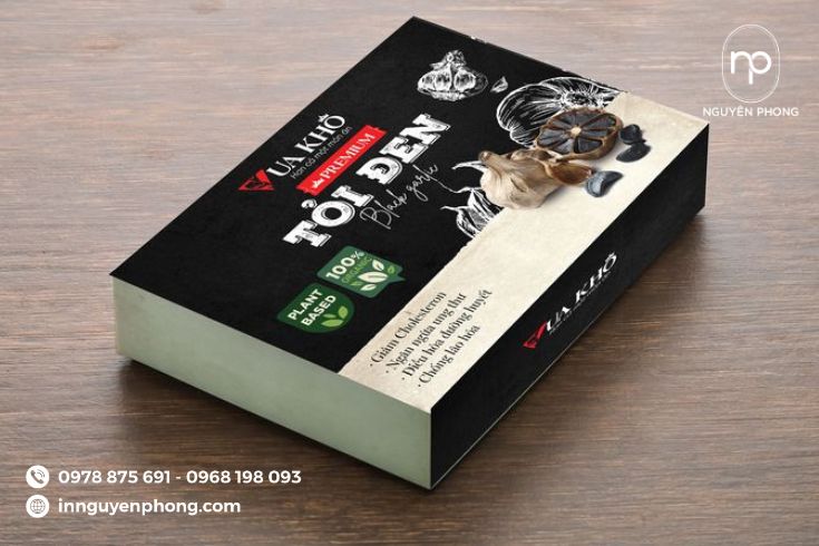 in hộp giấy đựng tỏi đen giúp bảo vệ môi trường